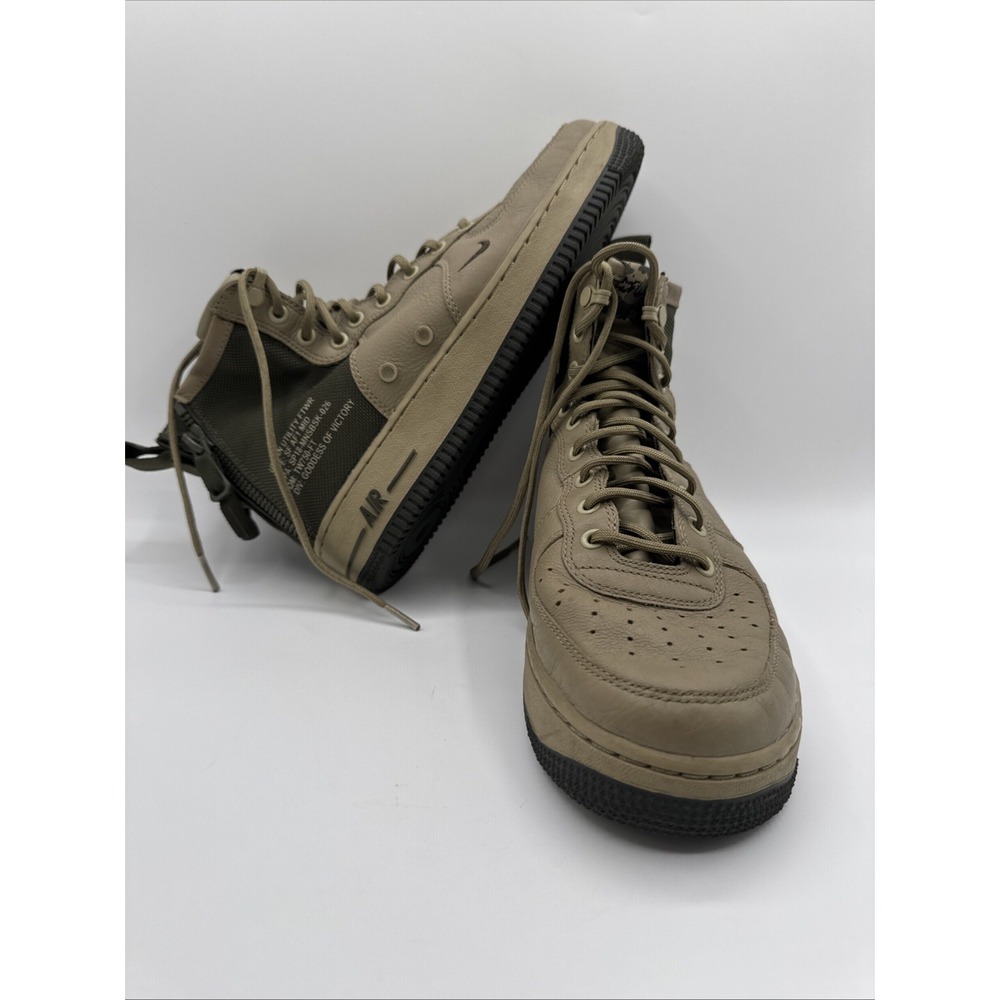 Nike SF AF1 Air Force 1 Mid Mushroom Leather Utility Boots Shoes Men's 8.5 *EUC*